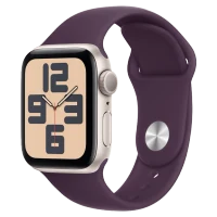 Apple Watch SE 2024 Starlight GPS Sport Band Plum 44 mm