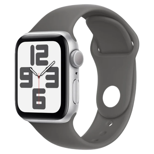 Apple Watch SE 2024 Silver GPS Sport Band Stone Gray 40 mm