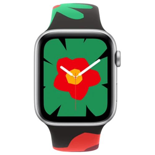 Apple Watch SE 3 Silver GPS Sport Band Unity Bloom 44 mm