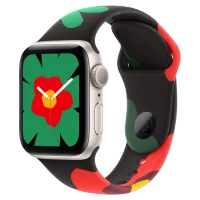Apple Watch SE 2024 Starlight GPS Sport Band Unity Bloom 44 mm