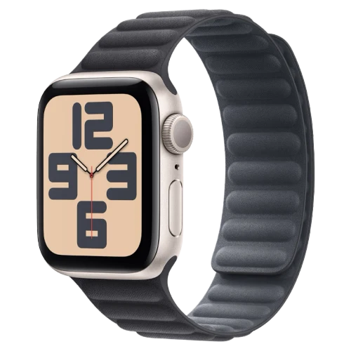 Apple Watch SE 2024 Starlight GPS Textile Magnetic Link Black 44 mm