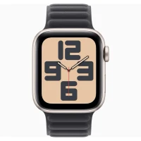 Apple Watch SE 2024 Starlight GPS Textile Magnetic Link Black 44 mm 2