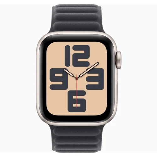 Apple Watch SE 2024 Starlight GPS Textile Magnetic Link Black 44 mm