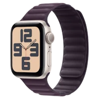 Apple Watch SE 2024 Starlight GPS Textile Magnetic Link Blackberry 44 mm
