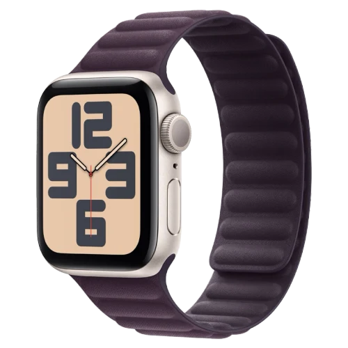 Apple Watch SE 2024 Starlight GPS Textile Magnetic Link Blackberry 44 mm