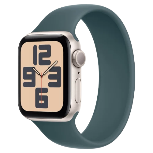 Apple Watch SE 2024 Starlight GPS Solo Loop Lake Green 44 mm