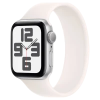 Apple Watch SE 2024 Silver GPS Solo Loop Light Blush 44 mm