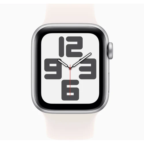 Apple Watch SE 2024 Silver GPS Solo Loop Light Blush 44 mm