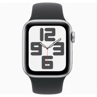 Apple Watch SE 2024 Silver GPS Sport Band Black 40 mm 7