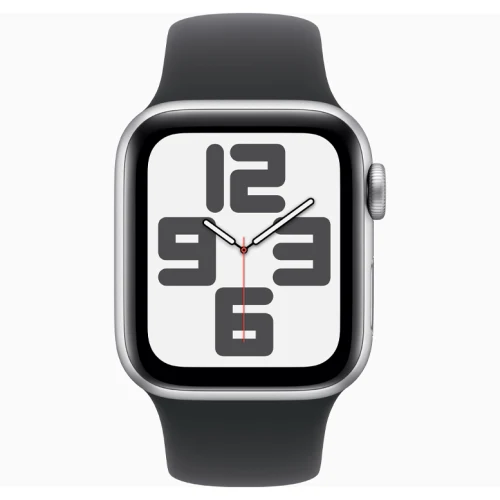 Apple Watch SE 2024 Silver GPS Sport Band Black 40 mm