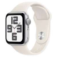 Apple Watch SE 2024 Silver GPS Sport Band Starlight 44 mm