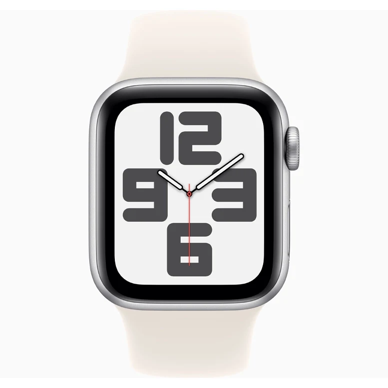 Apple Watch SE 2024 Silver GPS Sport Band Starlight 44 mm 2
