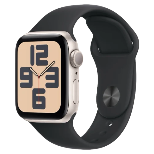 Apple Watch SE 2024 Starlight GPS Sport Band Midnight 44 mm