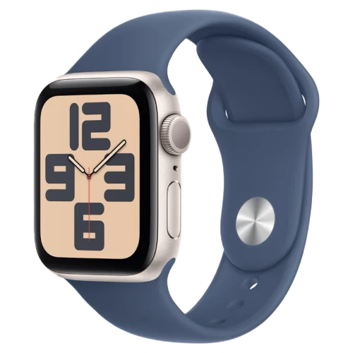 Apple Watch SE 2024 Starlight GPS Sport Band Denim 44 mm