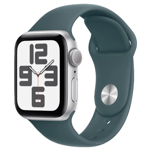 Apple Watch SE 2024 Silver GPS Sport Band Lake Green 40 mm