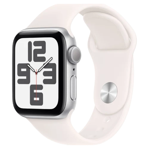 Apple Watch SE 2024 Silver GPS Sport Band Light Blush 40 mm