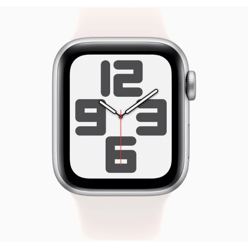 Apple Watch SE 2024 Silver GPS Sport Band Light Blush 40 mm