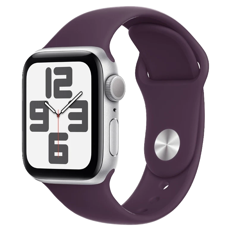 Apple Watch SE 2024 Silver GPS Sport Band Plum 40 mm 2