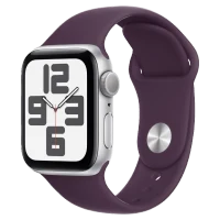 Apple Watch SE 2024 Silver GPS Sport Band Plum 40 mm 4