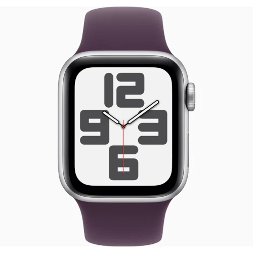 Apple Watch SE 2024 Silver GPS Sport Band Plum 40 mm