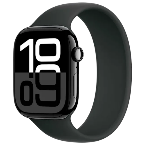Apple Watch 10 Aluminum GPS Jet Black Sport Band Black 46 mm