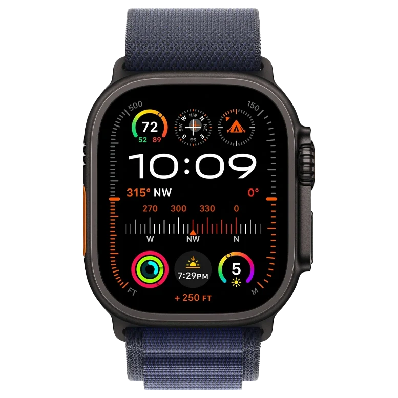 Apple Watch Ultra 2 Black Alpine Loop Navy 6
