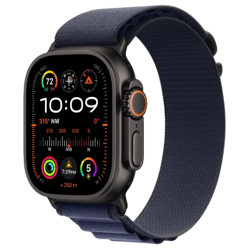 Apple Watch Ultra 2 Black Alpine Loop Navy