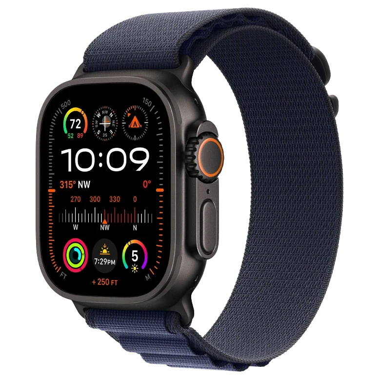 Apple Watch Ultra 2 Black Alpine Loop Navy 2