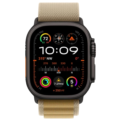 Apple Watch Ultra 2 Black Alpine Loop Tan