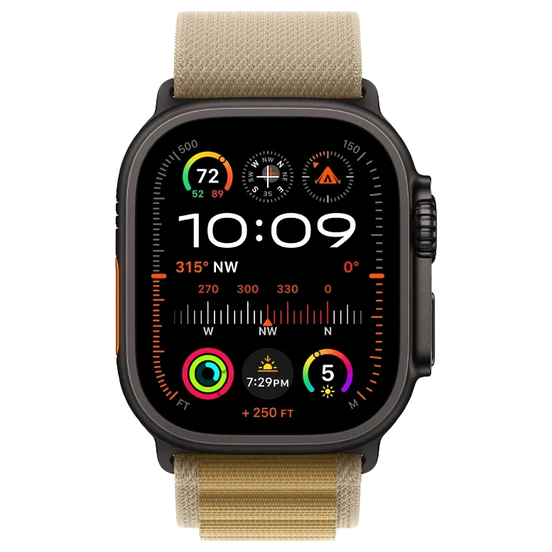 Apple Watch Ultra 2 Black Alpine Loop Tan 3