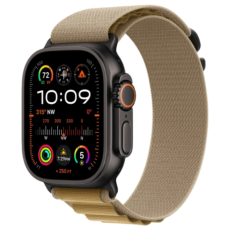 Apple Watch Ultra 2 Black Alpine Loop Tan 2