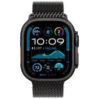 Apple Watch Ultra 2 Black Titanium Milanese Loop Black 2