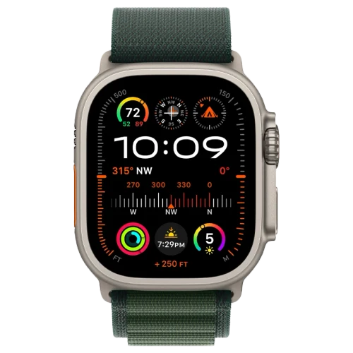 Apple Watch Ultra 2 Natural Alpine Loop Dark Green
