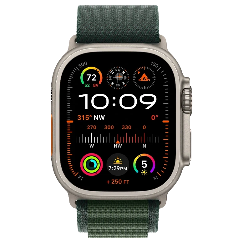 Apple Watch Ultra 2 Natural Alpine Loop Dark Green 2