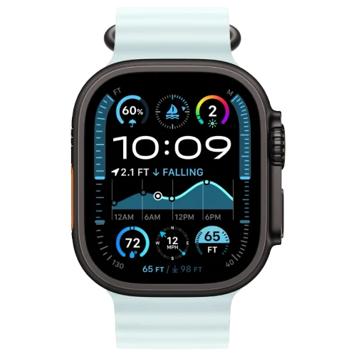 Apple Watch Ultra 2 Black Ocean Band Ice Blue