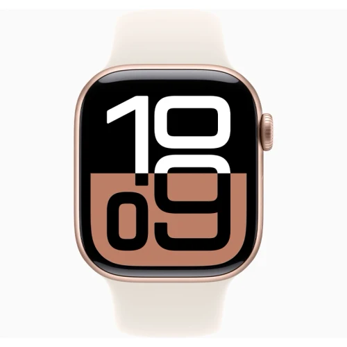Apple Watch 10 Aluminum GPS Rose Gold Sport Band Starlight 42 mm