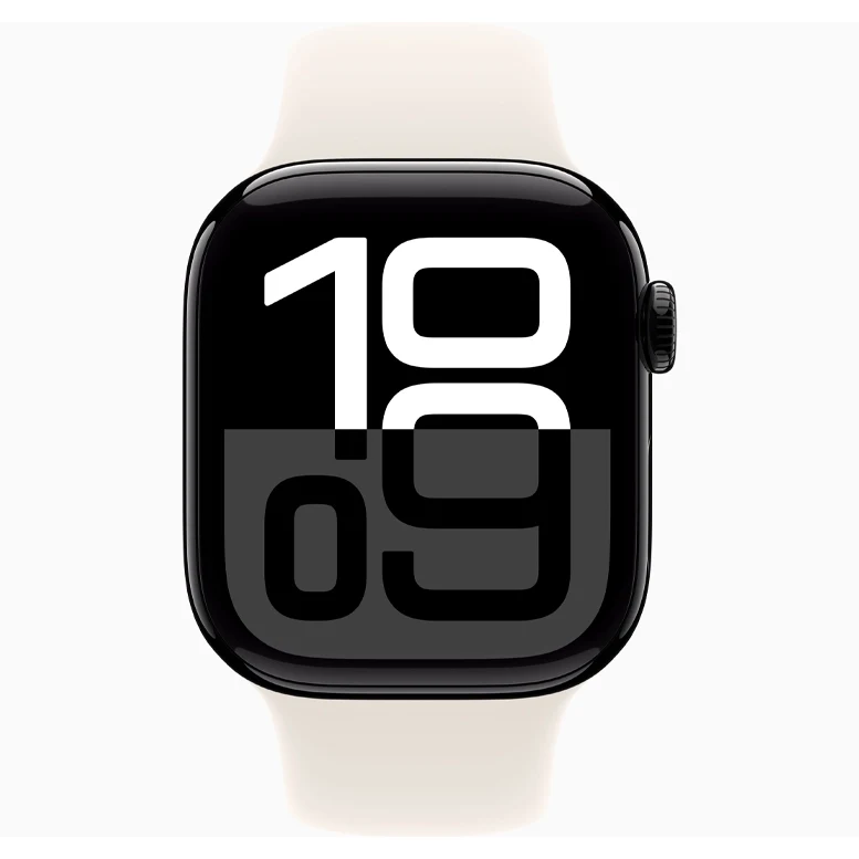 Apple Watch 10 Aluminum GPS Jet Black Sport Band Starlight 46 mm 2