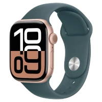 Apple Watch 10 Aluminum GPS Rose Gold Sport Band Lake Green 46 mm