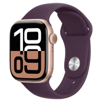 Apple Watch 10 Aluminum GPS Rose Gold Sport Band Plum 46 mm