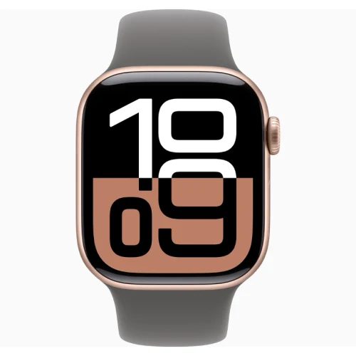 Apple Watch 10 Aluminum GPS Rose Gold Sport Band Stone Gray 42 mm