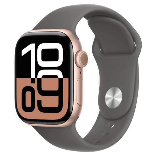 Apple Watch 10 Aluminum GPS Rose Gold Sport Band Stone Gray 42 mm