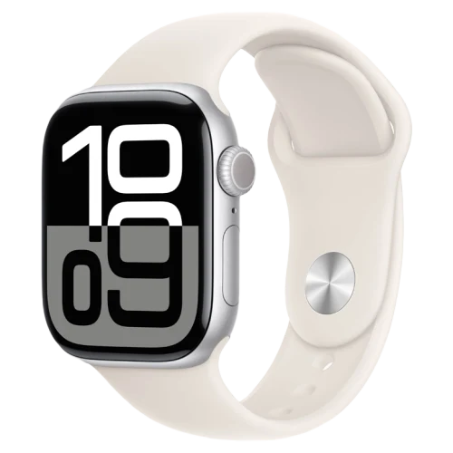 Apple Watch 10 Aluminum GPS Silver Sport Band Starlight 42 mm