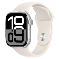 Apple Watch 10 Aluminum GPS Silver Sport Band Starlight 46 mm