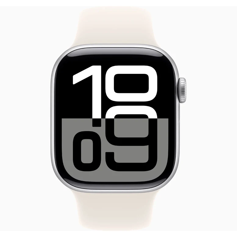 Apple Watch 10 Aluminum GPS Silver Sport Band Starlight 46 mm 2