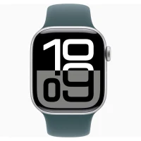 Apple Watch 10 Aluminum GPS Silver Sport Band Lake Green 46 mm 2