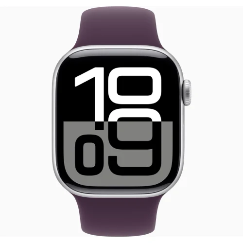 Apple Watch 10 Aluminum GPS Silver Sport Band Plum 42 mm