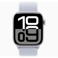 Apple Watch 10 Aluminum GPS Silver Textile Sport Loop Blue Cloud 42 mm 4