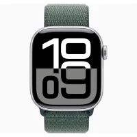 Apple Watch 10 Aluminum GPS Silver Textile Sport Loop Lake Green 42 mm 4