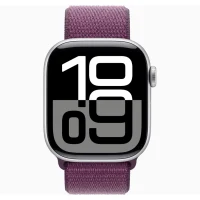 Apple Watch 10 Aluminum GPS Silver Textile Sport Loop Plum 42 mm 3