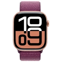 Apple Watch 10 Aluminum GPS Rose Gold Textile Sport Loop Plum 42 mm 2